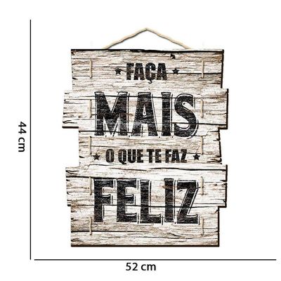 Quadro Placa Madeira Ripas Frases