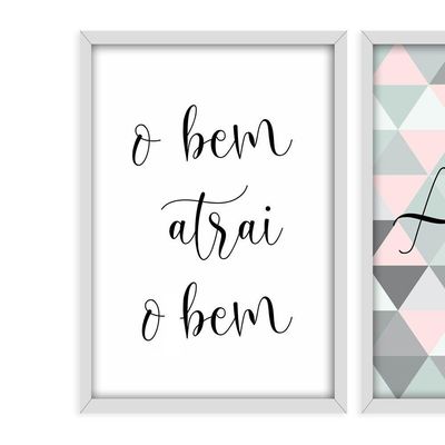 Kit 03 Quadross "Frases Amor" 43X33X1Cm
