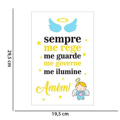 Quadro Placa Infantil Anjinho