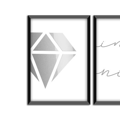 Kit 03 Quadross "Infinito" 43X33X1Cm
