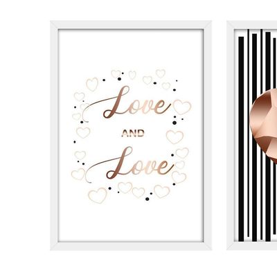 Kit 03 Quadross "Todo Amor" 43X33X1Cm