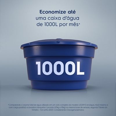 Máquina de Lavar 9kg Electrolux Efficient Care (LED09) 127V
