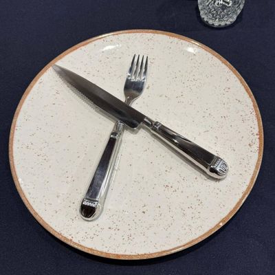 12 Garfos Jumbo para Churrasco 20cm Aço Inox Prateado Jantar Nobre Robusto