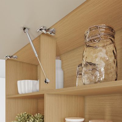 Cozinha Compacta Nobreza 100% MDF 5 Portas 2 Gavetas Carvalho e Titânio