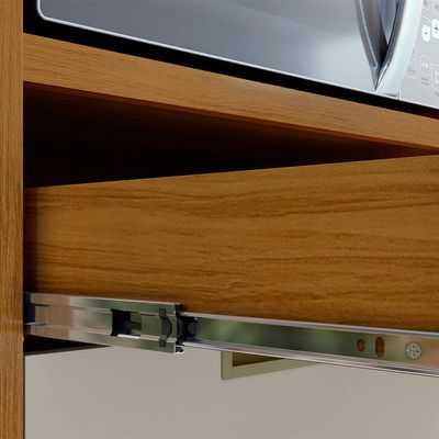 Cozinha Compacta Imperatriz 100% MDF 6 portas 2 Gavetas Freijó e Off White
