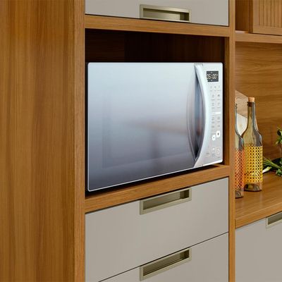 Cozinha Compacta Imperatriz 100% MDF 6 portas 2 Gavetas Freijó e Off White