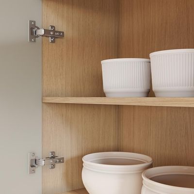 Cozinha Compacta Realeza 100% MDF 5 Portas 2 Gavetas Carvalho e Titânio