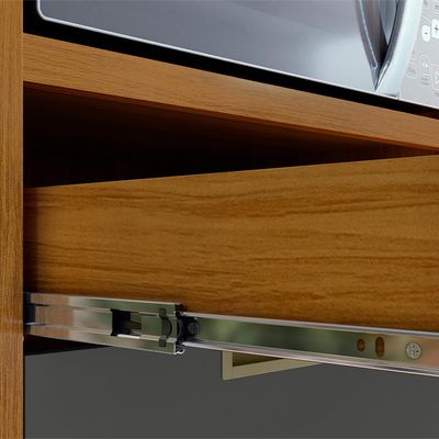 Cozinha Compacta Imperatriz 100% MDF 6 portas 2 Gavetas Freijó e Grafite