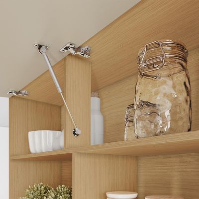 Cozinha Compacta Nobreza 100% MDF 7 Portas 2 Gavetas Carvalho e Titânio