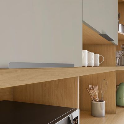 Cozinha Compacta Realeza 100% MDF 5 Portas 2 Gavetas Carvalho e Titânio