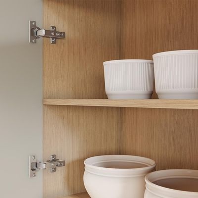 Cozinha Compacta Realeza 100% MDF 4 Portas 2 Gavetas Carvalho e Titânio