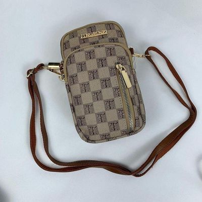 Bolsa Feminina Tiracolo Transversal Porta Celular Com Alça Ajustável Passeio marfim