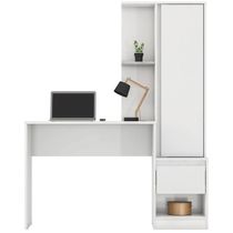 Escrivaninha Com Armário Office Luna Branco