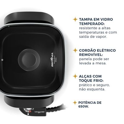 Panela Elétrica Britânia 2L 5 Temperaturas 650W BPE02A 127V