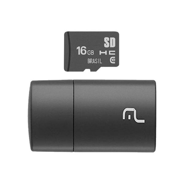 Cartão Micro Sd 16Gb Com Leitor Usb Classe 4 Mc162