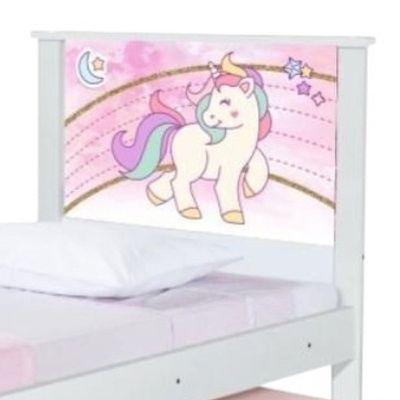 Cama Solteiro Infantil com Cama Auxiliar 195x96cm Personagens Unicórnio K02 - D'Rossi