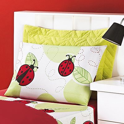 Coberdrom Edredom Solteiro Alegria Joaninha- Vermelho