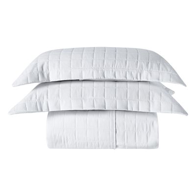 Kit Colcha Matelassê Percal 300 fios Basic King 07 Peças 100% Poliéster - Branco Ethnic