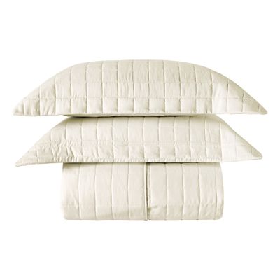 Kit Colcha Matelassê Percal 300 fios Basic Queen 07 Peças 100% Poliéster - Marfim Jaquar
