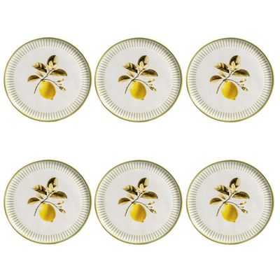 Conjunto De Pratos Rasos 06 Peças Bio Lemon Porto Brasil