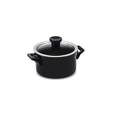 Jogo De Panelas De Cerâmica Clear 5 Peças Preto Ceraflame