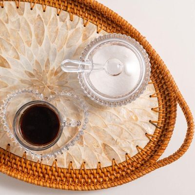 Açucareiro Com Colher E Tampa De Cristal Pearl 9 X 7,5 Cm Wolff