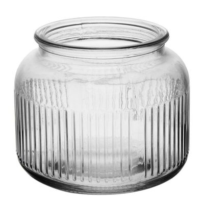 Conjunto De 2 Potes Herméticos De Vidro Canelado 900 Ml Essência Lyor
