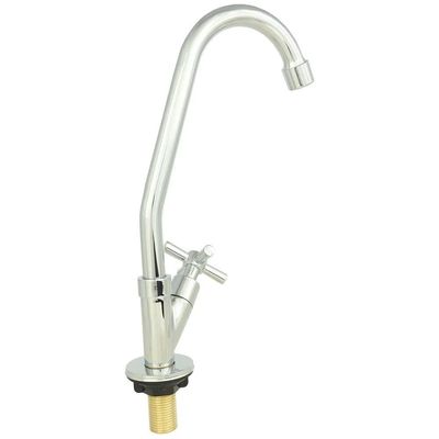 Torneira Para Cozinha Bica Móvel Mesa Latão Cromado Abertura Rápida C66 Liege