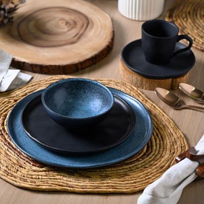Aparelho De Jantar 30 Peças Night Sky + Preto Matte Porto Brasil
