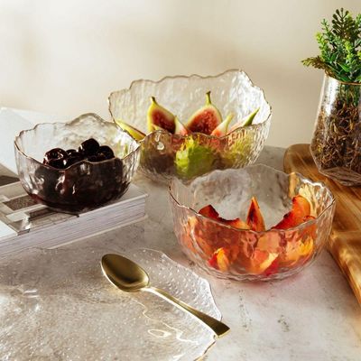 Bowl De Cristal Martelado Com Borda Dourada 13 X 6,5 Cm Taj Wolff