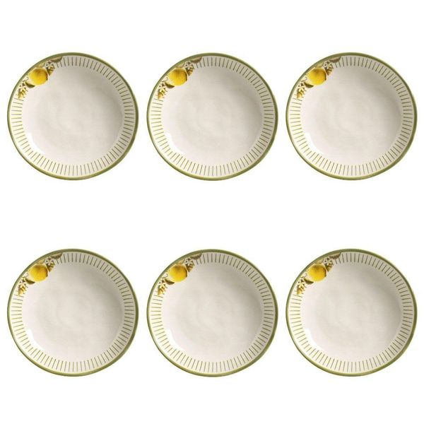 Conjunto De Pratos Fundos 06 Peças Bio Lemon Porto Brasil