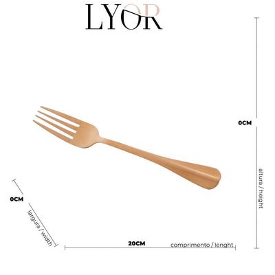 Faqueiro 24 Peças Aço Inox Positano Rosé Lyor