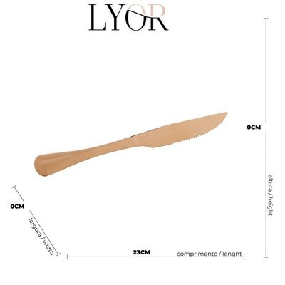 Faqueiro 24 Peças Aço Inox Positano Rosé Lyor