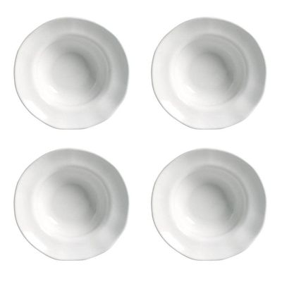Conjunto De Pratos Para Entrada/sobremesa 04 Peças Orgânico New White Porto Brasil