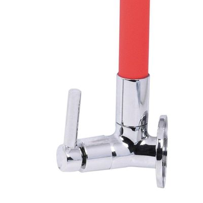 Torneira Para Cozinha Bica Flex Parede Abs Vermelho Abertura Rápida Gourmet C60 Liege