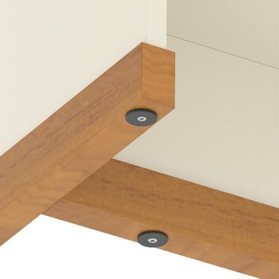 Buffet Aparador 3 Portas 136cm Com Tampo 25mm Verbena - Off White E