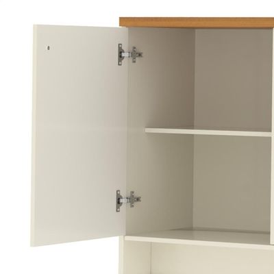 Buffet Aparador 3 Portas 136cm Com Tampo 25mm Verbena - Off White E