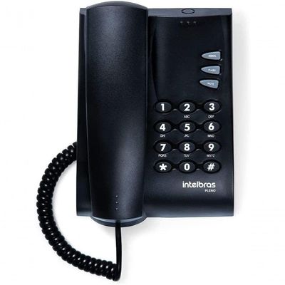 Telefone Com Fio Pleno Intelbras Preto Bivolt