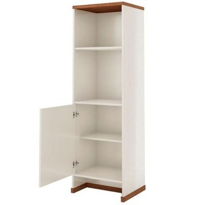 Conjunto Escritório 2 Peças - Buffet E Armário Verbena - Offwhite/ Offwhite/