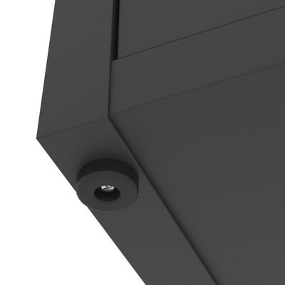 Buffet Aparador Compacto Com 2 Portas 77cm Escritório Tech - Preto E Cedro