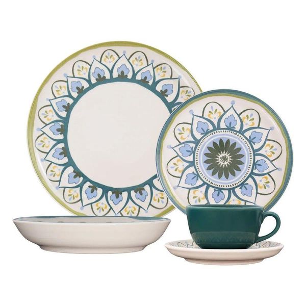 Aparelho De Jantar 30 Peças Flat Nisa Oxford