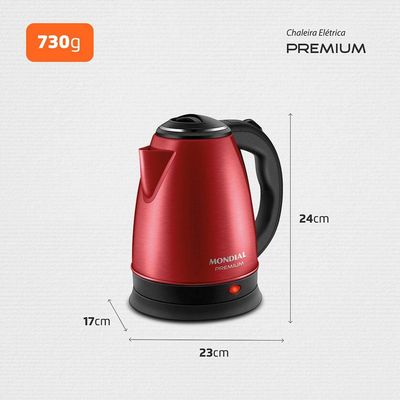 Chaleira Elétrica Mondial CE-06-R 2 Litros 1200W - Vermelha Vermelho / 220