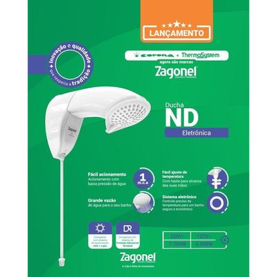 Zagonel Ducha Eletrônica Nd 7700w 220v Branco