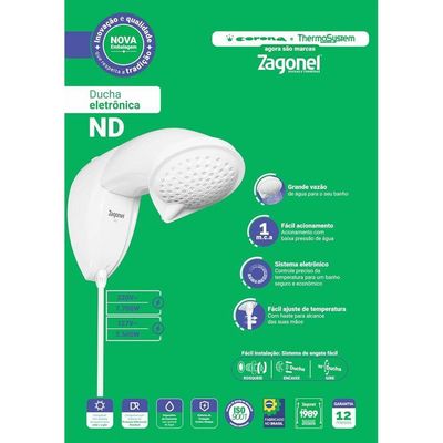 Zagonel Ducha Eletrônica Nd 7700w 220v Branco