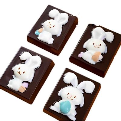 Forma De Silicone Miscelânea Coelhos - 5,3cm X 6,5cm