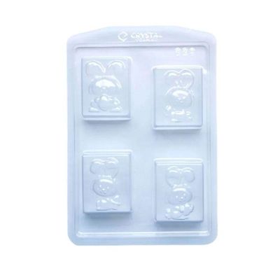 Forma De Silicone Miscelânea Coelhos - 5,3cm X 6,5cm