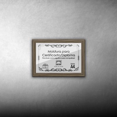 Kit 3 Certificados Diplomas A4 Com Tela De Acetato E Mdf Titulos Moldura Madeira