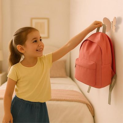 Kit 3 Cabideiros Borboleta Dourada Ganchos de Parede Decorar Organizar Acessórios Roupas