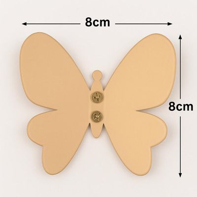 Kit 3 Cabideiros Borboleta Dourada Ganchos de Parede Decorar Organizar Acessórios Roupas