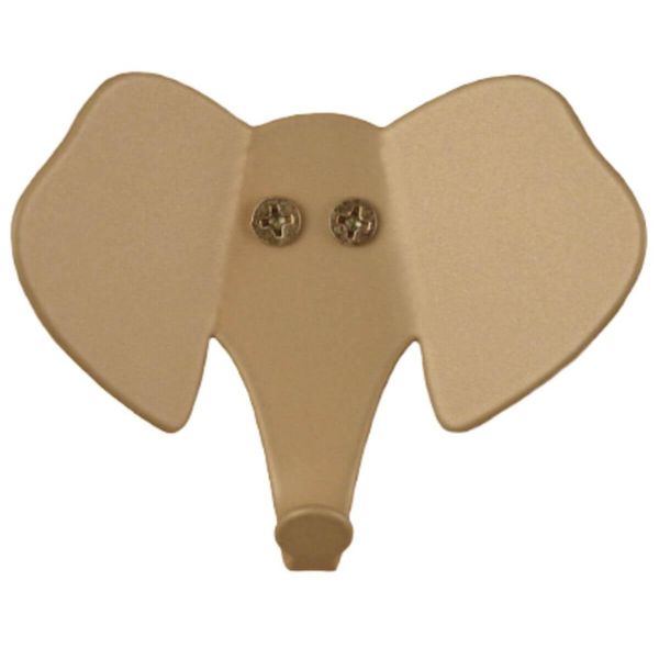 Cabideiro de Parede Elefante Dourado Gancho Pendurar Roupas Decorativo Luft Masutti